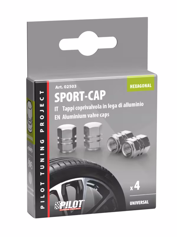 Pilot Sport-Cap Hexagonal, set 4 tappi coprivalvola