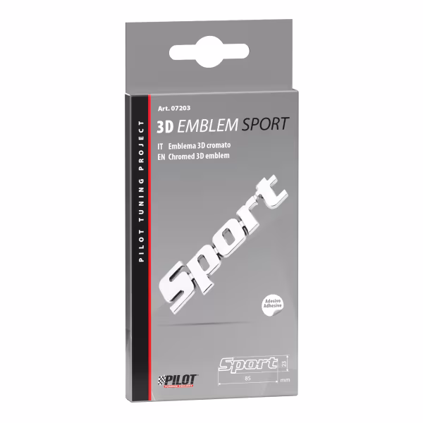 Pilot Emblema 3D cromato - Sport