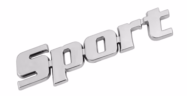 Pilot Emblema 3D cromato - Sport