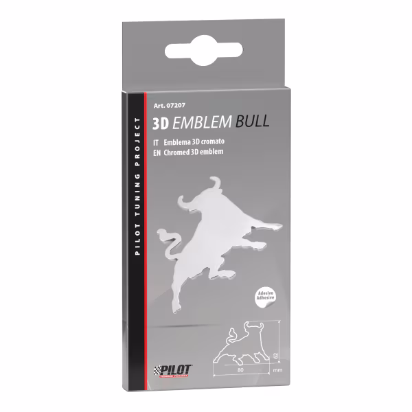 Pilot Emblema 3D cromato - Bull