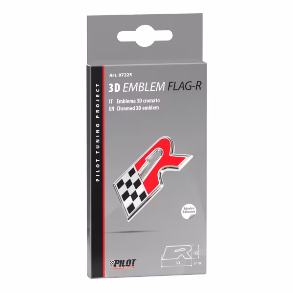 Pilot Emblema 3D cromato bicolore - R-Flag