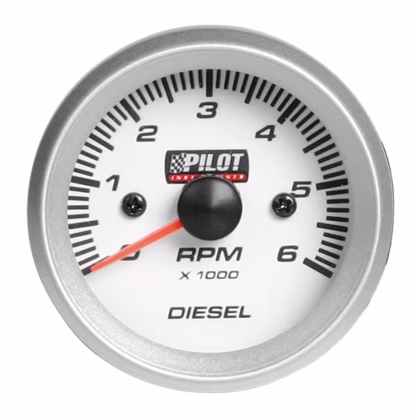 Pilot Contagiri diesel 0-6000 RPM - Ø 2” (52 mm) - Blue-Light - 4/6/8 cilindri