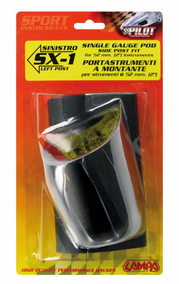Pilot Portastrumenti montante 1 foro (52 mm) - Nero - Sinistro