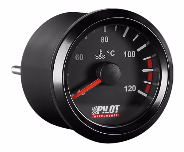 Pilot Black Analogue Gauge Series, Temperatura acqua - Ø 2” (52 mm)