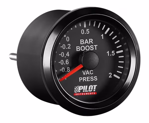Pilot Black Analogue Gauge Series, Pressione turbo - Ø 2” (52 mm)