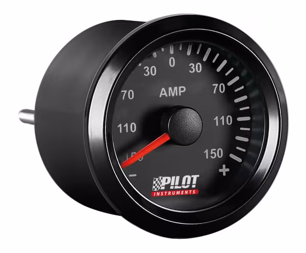 Pilot Black Analogue Gauge Series, Amperometro - Ø 2” (52 mm)