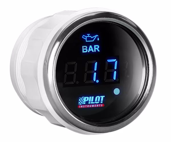 Pilot Black Digital Gauge Series, Pressione Olio - Ø 2” (52 mm)