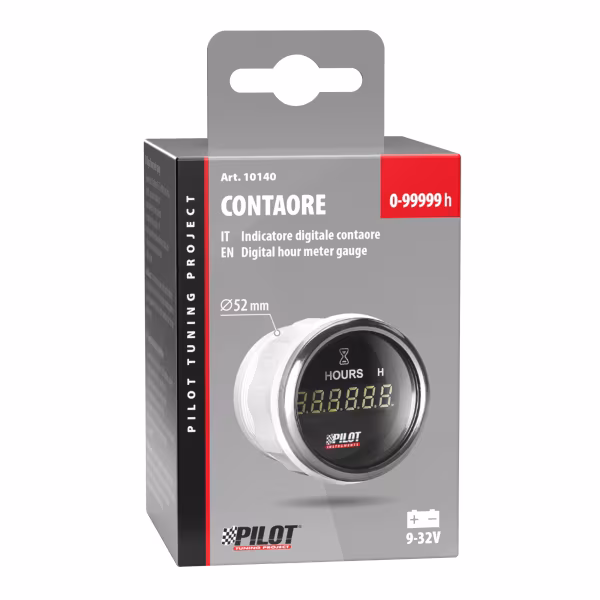 Pilot Black Digital Gauge Series, Contaore - Ø 2” (52 mm)