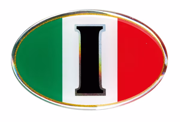 Lampa Sticky 3D - Ovale tricolore Italia, 1 pz - 61x40 mm