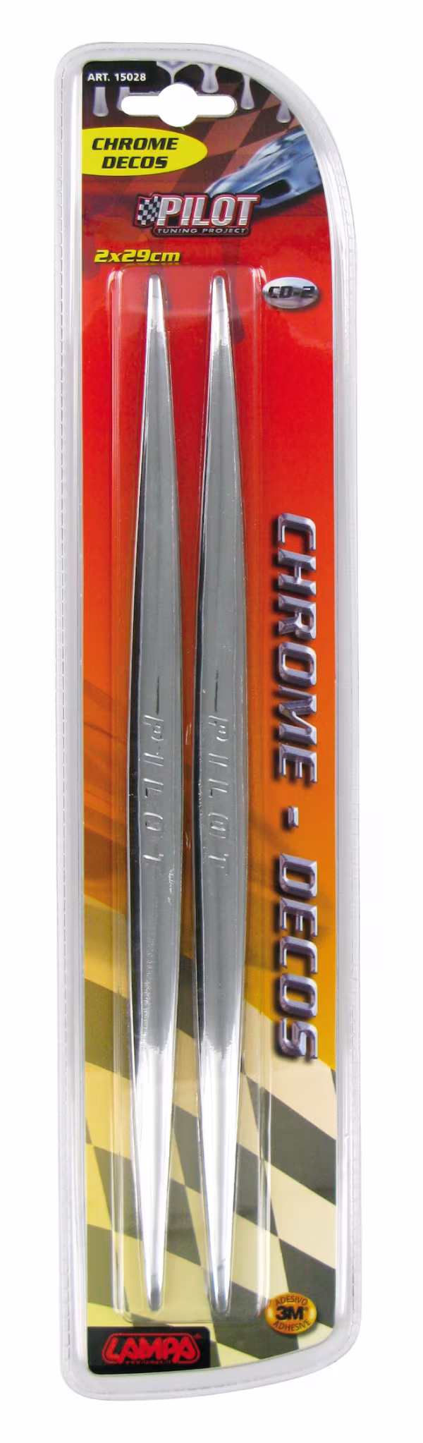 Pilot Chrome Decos, decorazioni adesive cromate, 2 pz - 290 mm