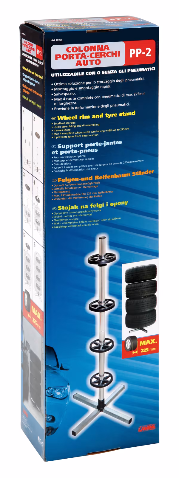 Lampa PP-2, colonna porta-cerchi auto