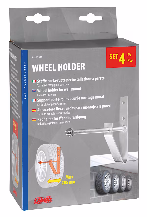 Lampa Wheel-Holder, set 4 staffe porta-ruote