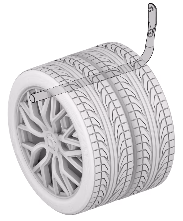 Lampa XL wheel hangers, set ganci porta gomme e cerchioni da parete