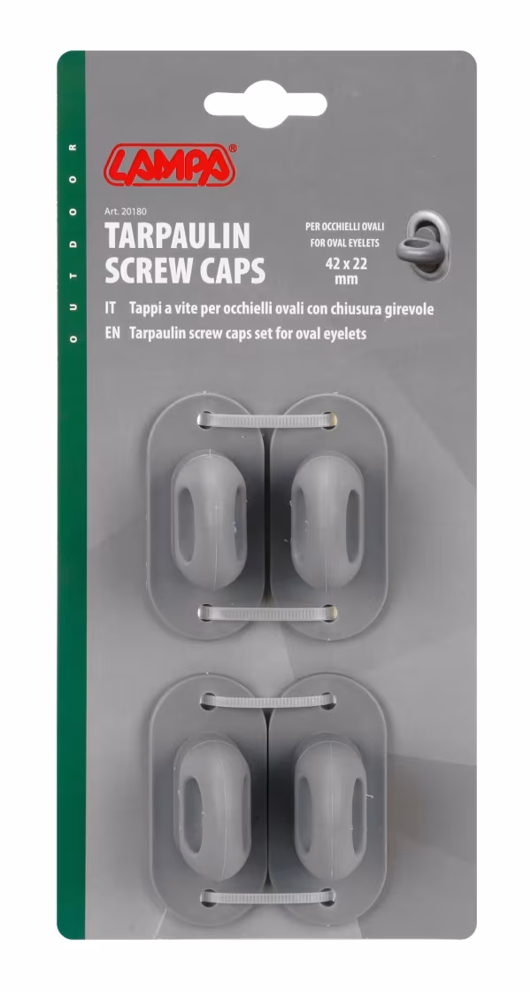 Lampa Tappi a vite per occhielli ovali con chiusura girevole - Set 4 pz