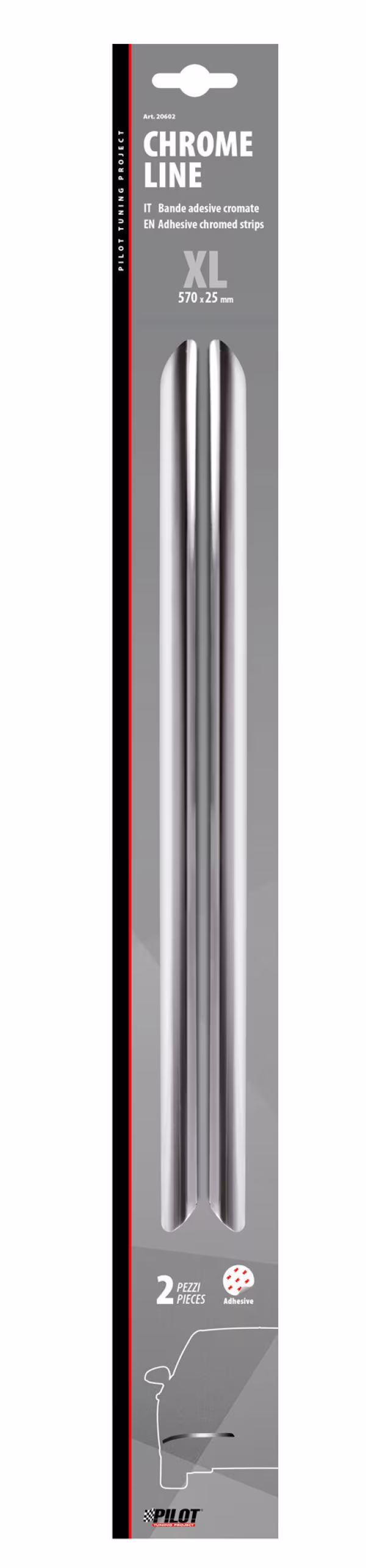 Lampa Chrome-Line XL, set 2 salvaparaurti cromati