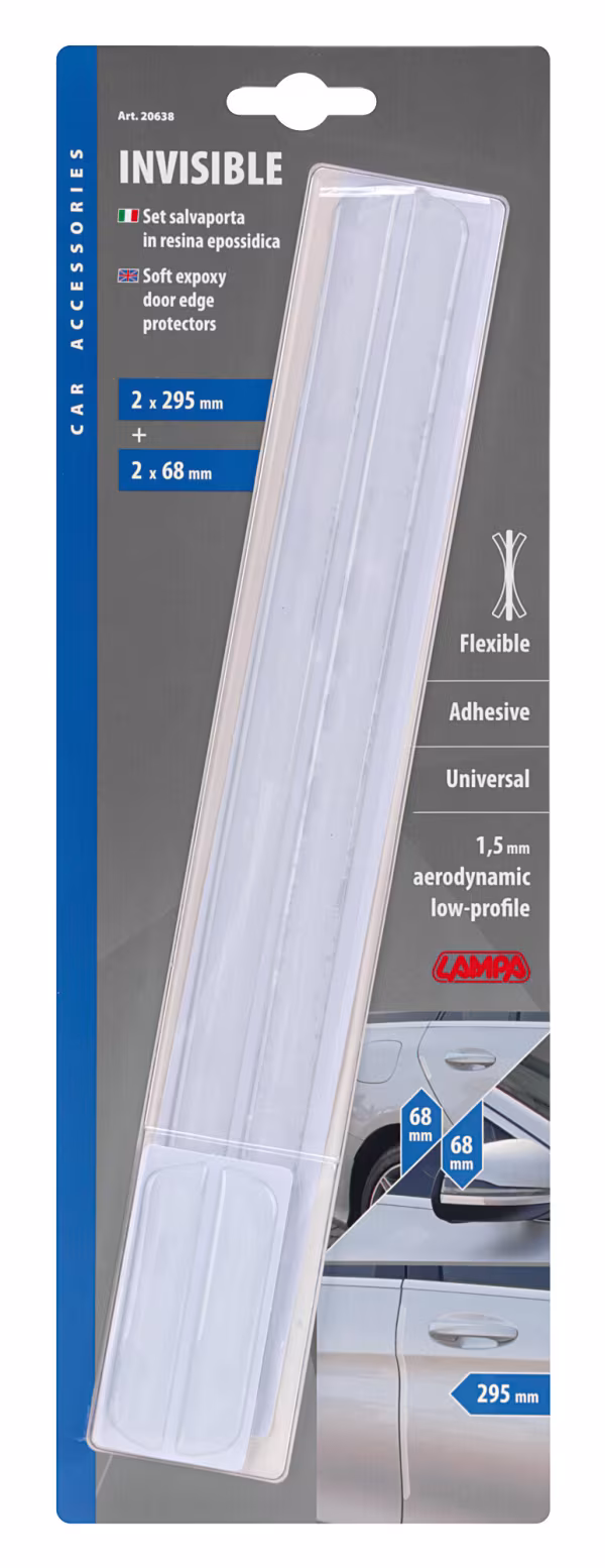 Lampa Invisible, set 4 salvaporta in resina epossidica - Trasparente