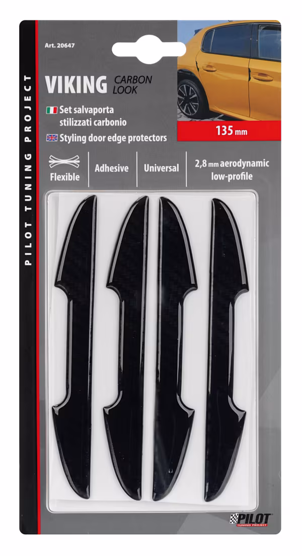 Pilot Viking, set 4 salvaporta adesivi - Carbon Look