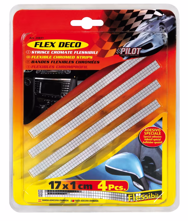 Pilot Flex Deco, strisce cromate flessibili, 4 pz