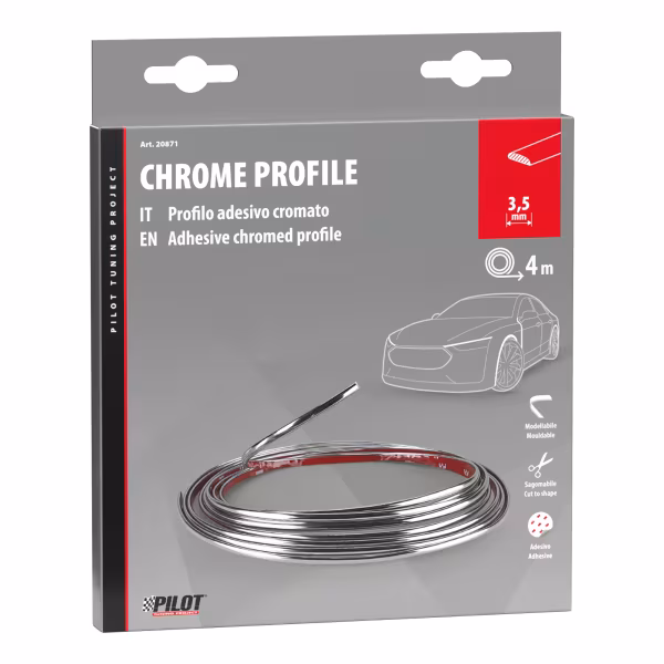 Pilot Profilo adesivo cromato - 4 m