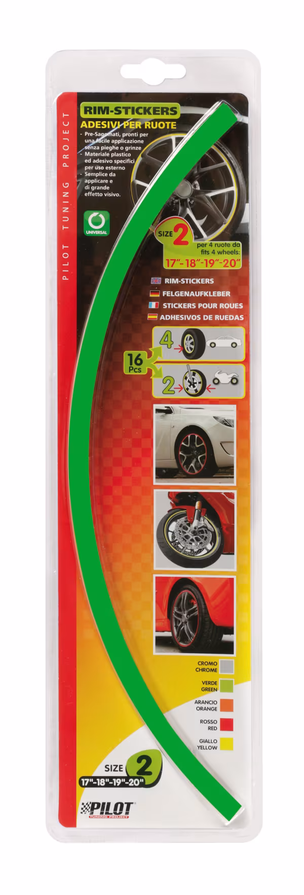 Pilot Rim-Stickers, profili adesivi ruota - Taglia 2