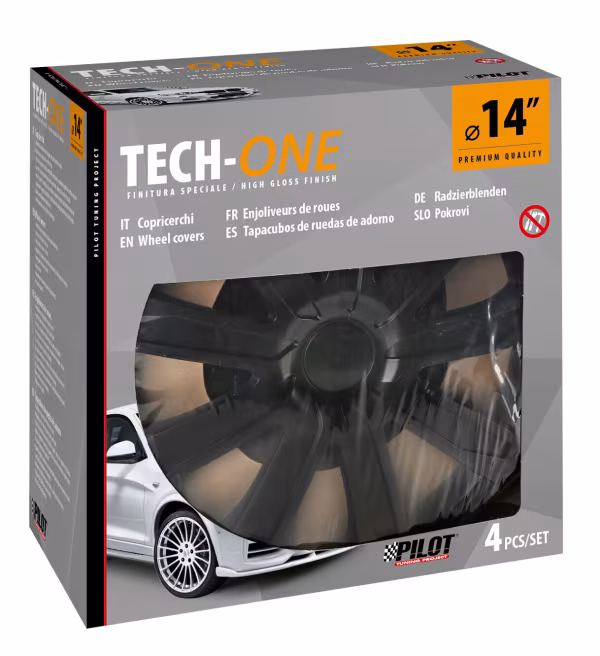 Pilot Raze Black - Set 4 copricerchi - Ø