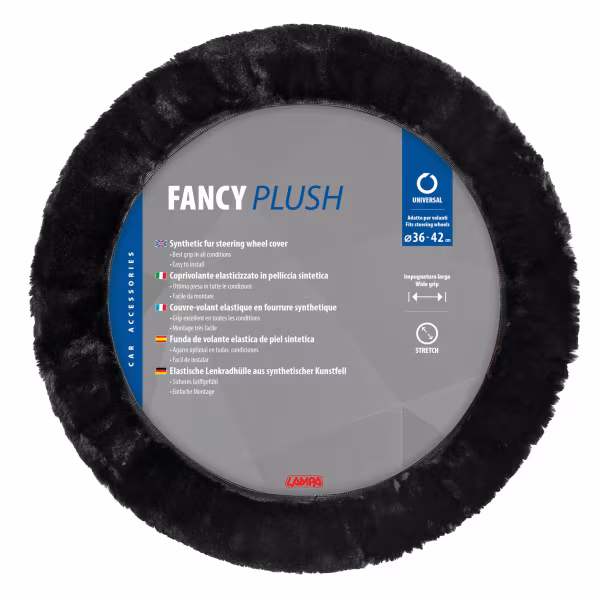 Lampa Fancy Plush, coprivolante elasticizzato in pelliccia sintetica - Ø 36-42 cm
