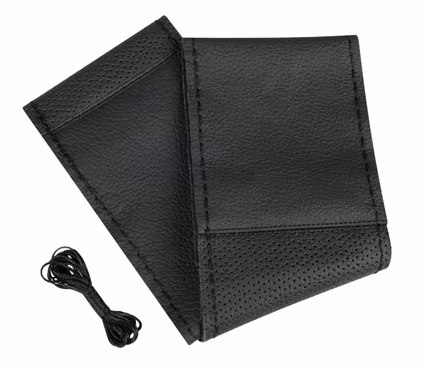 Pilot Sport, coprivolante in pelle - L - Ø 37/39 cm - Nero
