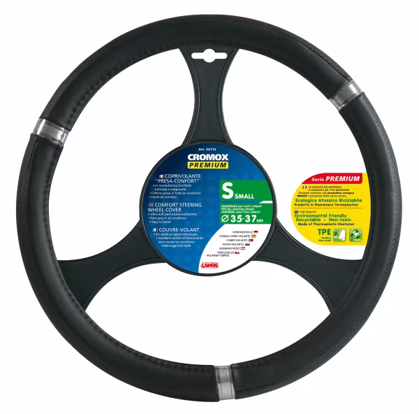 Lampa Cromox, coprivolante in Skeentex - S - Ø 35/37 cm - Nero