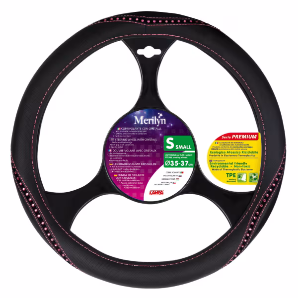 Lampa Merilyn, coprivolante in Skeentex con cristalli