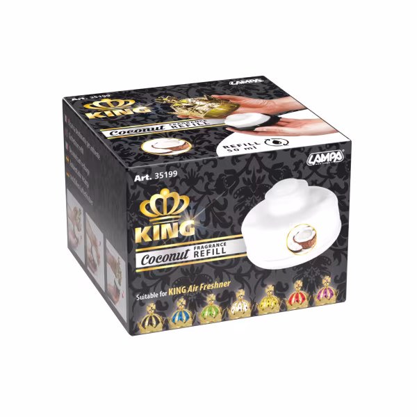 Lampa King, deodorante per abitacolo, ricarica 50 ml - Cocco
