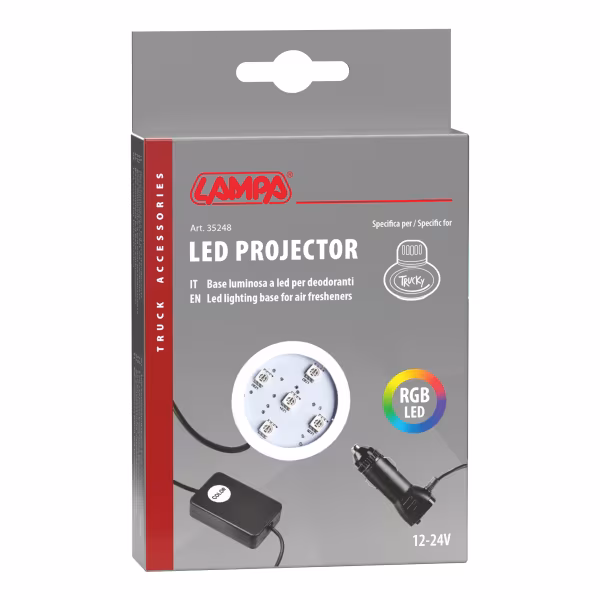Lampa Trucky Led, base luminosa a led, 12/24V - 7 colori