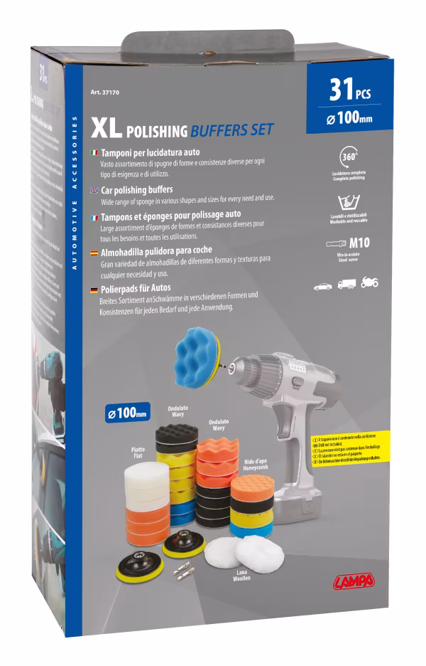 Lampa Tamponi per lucidatura auto - Set 31 pz