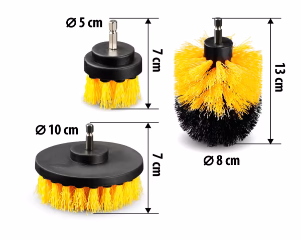 Lampa Vortex Kit 3 spazzole per trapano - Ø 10 / 8 / 5 cm