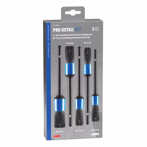 Lampa Pro Detail Kit 5 pennelli professionali per detailing auto