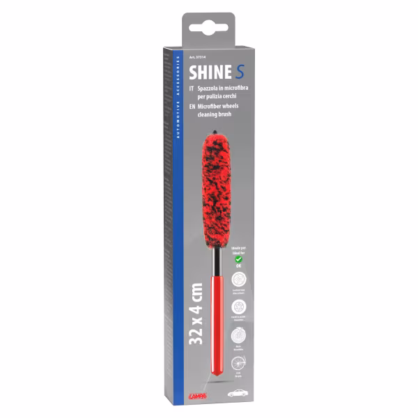 Lampa Shine, spazzola in microfibra per pulizia cerchi