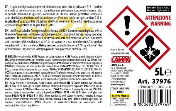 Lampa Premium Series Giallo G12+, liquido radiatore