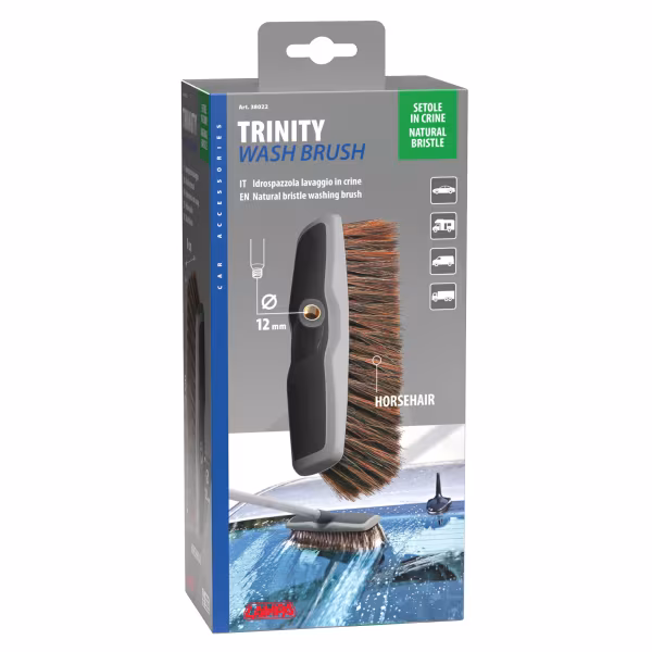 Lampa Trinity, idrospazzola lavaggio con setole in crine - 25x8 cm