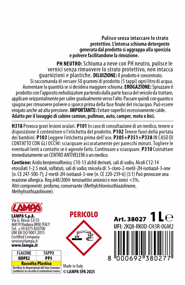 Lampa Shampoo super schiuma concentrato