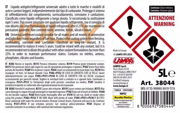 Lampa Premium Series Arancione Jolly Universal, liquido radiatore
