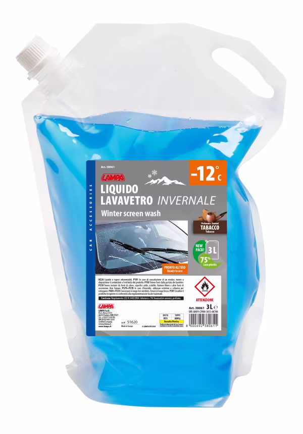 Lampa Liquido lavavetro invernale, pronto all\'uso (-12°C) - 3000 ml - Tabacco