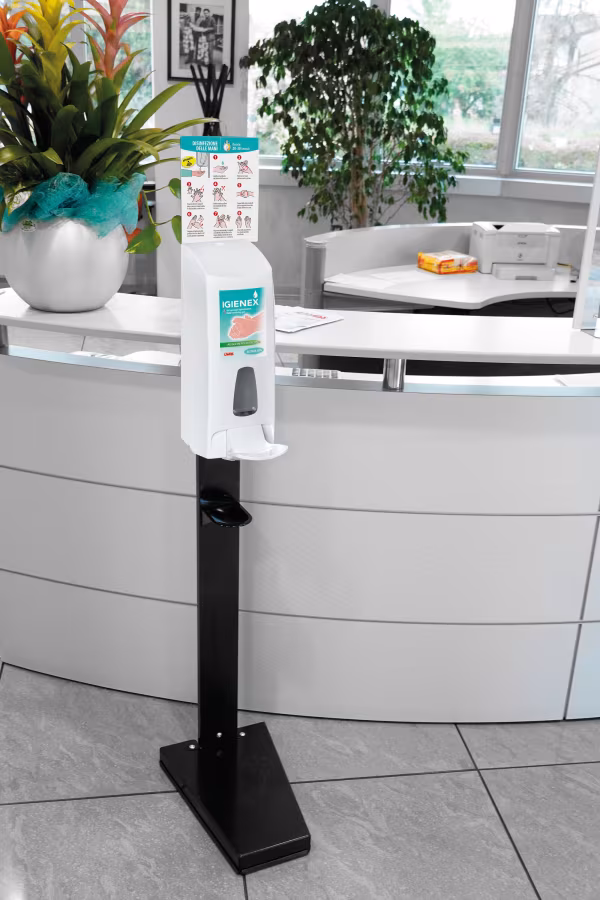Lampa Igienex, dispenser manuale da appendere, per dosaggio gel mani