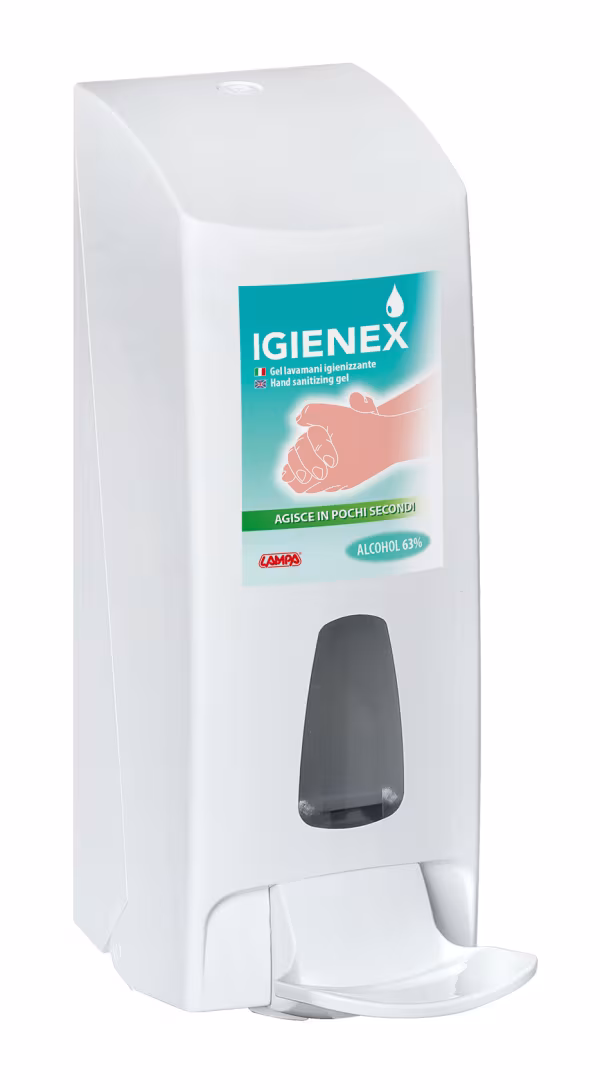 Lampa Igienex, dispenser manuale da appendere, per dosaggio gel mani