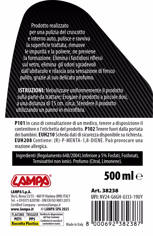 Gran Pree Gran Pree, pulisci cruscotti - 500 ml - Semi-opaco