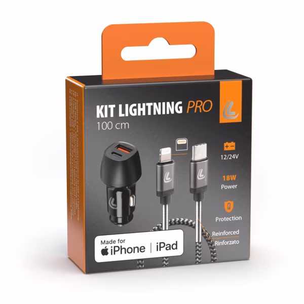 Lampa Kit 2 in 1 Lightning Pro - PD / QC 3.0 - 18W - 12/24V