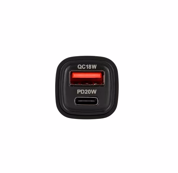 Lampa Usb Power Tec, caricabatteria 2 porte Usb - PD / QC 3.0 - 18W - 12/24V