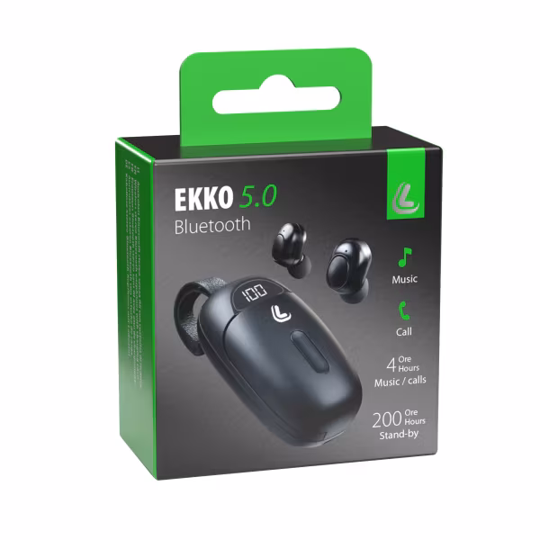 Lampa Ekko 5.0, auricolari Bluetooth stereo senza fili con custodia di ricarica