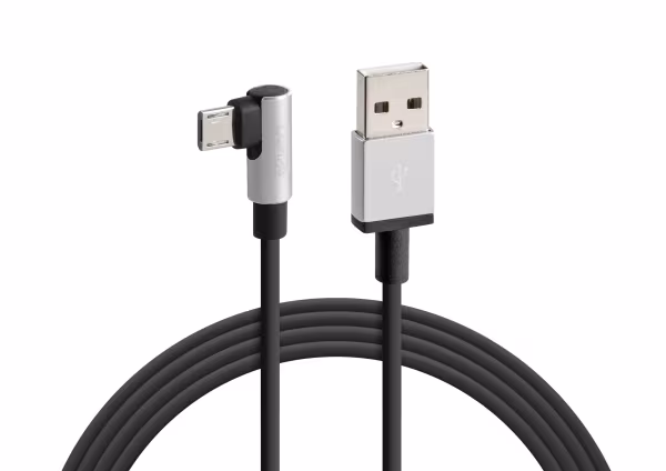 Lampa Cavo 90° Usb > Micro Usb - 100 cm - Nero