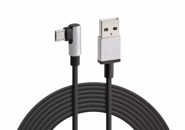 Lampa Cavo 90° Usb > Micro Usb - 200 cm - Nero