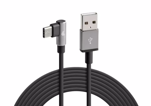 Lampa Cavo 90° Usb > Usb Type-C - 200 cm - Nero