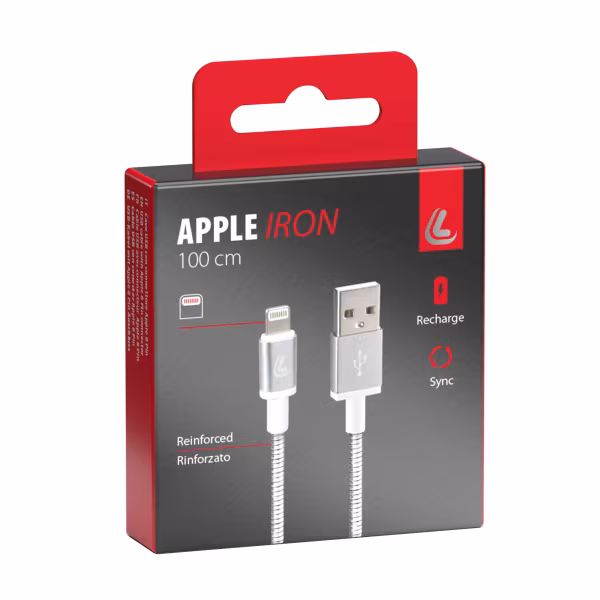 Lampa Iron, cavo Usb > Apple 8 pin - 100 cm
